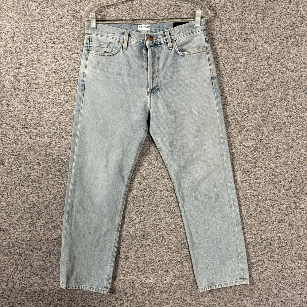 Goldsign Women's Size 27 Light Wash Low Slung Cropped Straight Leg Jean